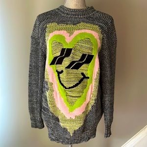 WE11DONE HEART GRAPHIC sweater Garmentory